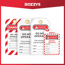 BOZZYS工业安全锁具loto挂牌上锁PVC标志牌安全警示标识吊牌定制