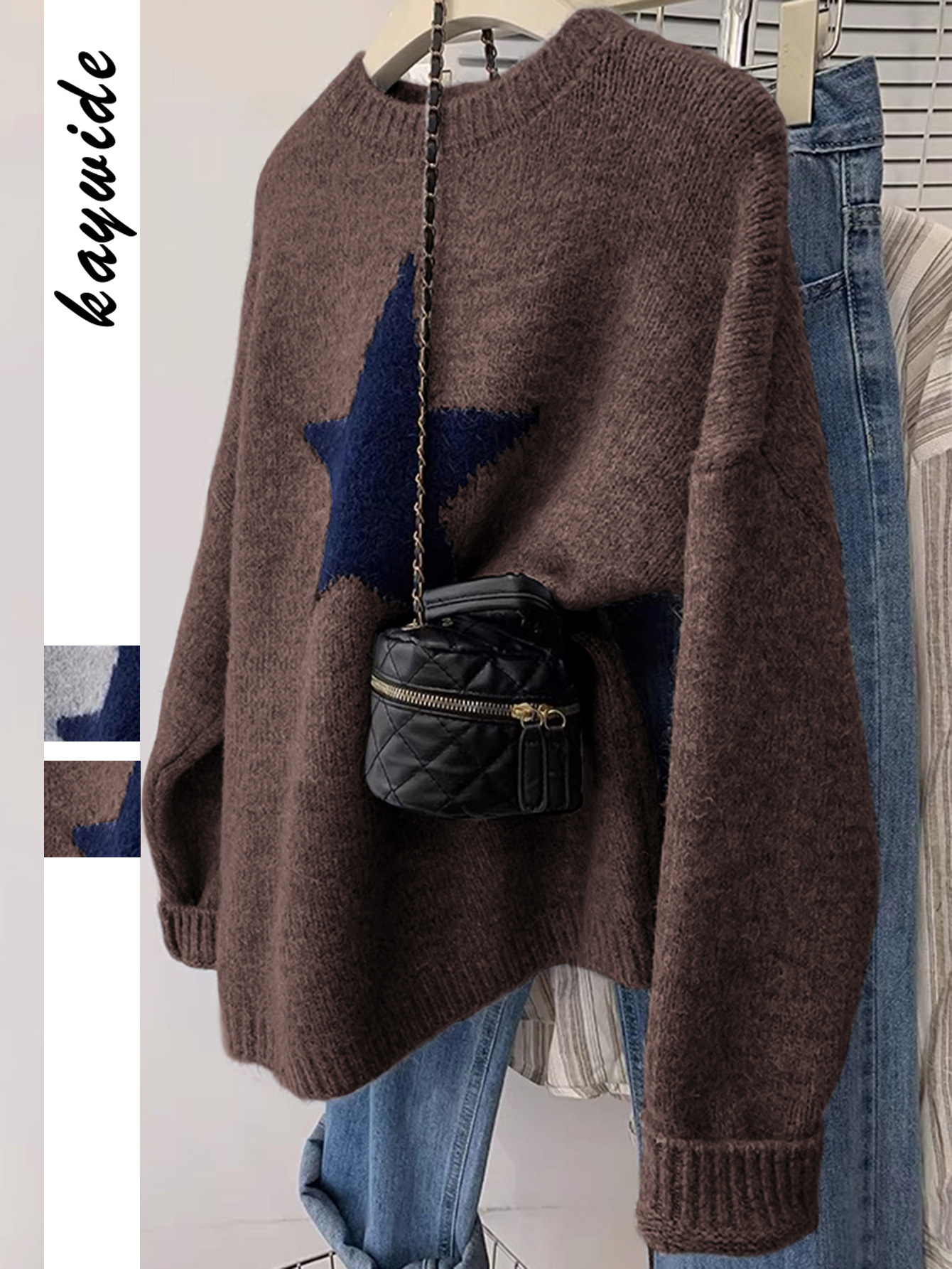 Kaikuo transfronterizo suéter de impresión de moda europea y americana de mujeres otoño y invierno 2025 estación independiente de Amazon image 2