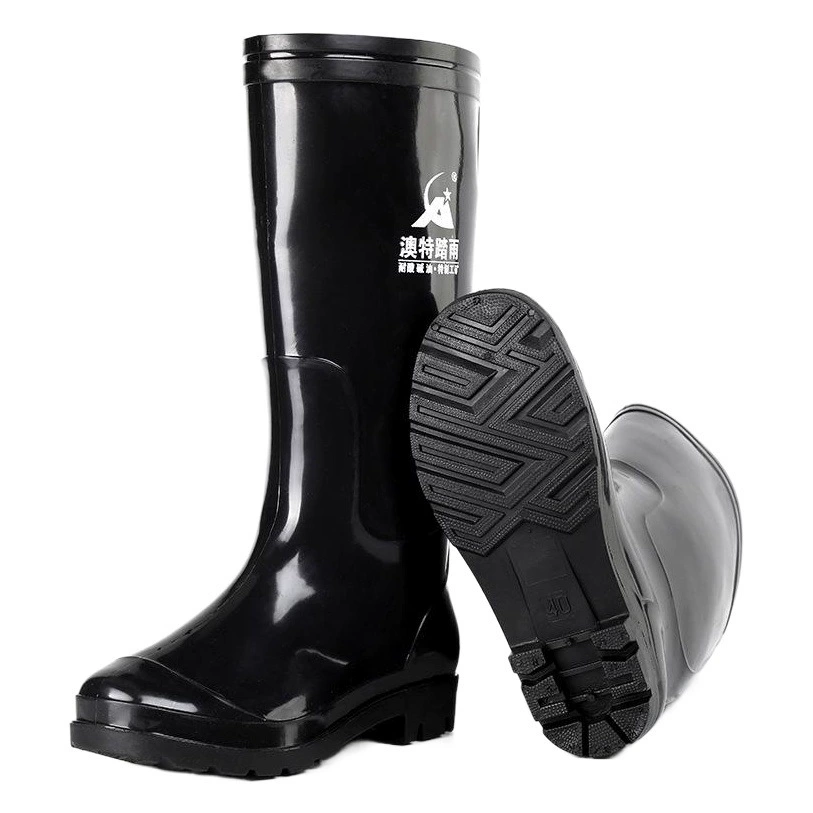 Aote дождь сапоги с высокой трубкой мужские 805 черные высокие защитные резиновые ботинки для рыбалки водные ботинки Три анти-резиновые ботинки производители оптом