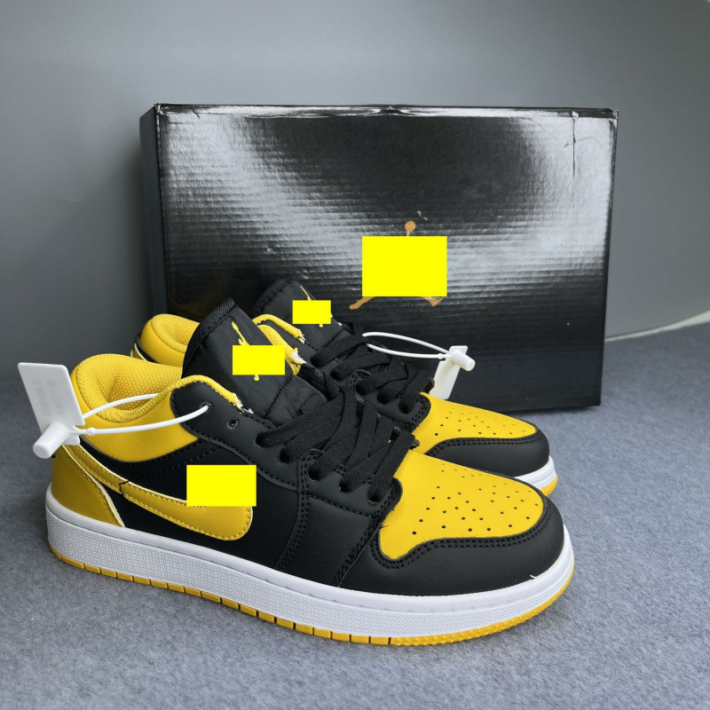High-quality original AJ1 LOW low-top basketball shoes in Bumblebee gray and black toe color, breathable sneakers for men and women High-quality original AJ1 LOW low-top basketball shoes in Bumblebee gray and black toe color, breathable sneakers for men and women
