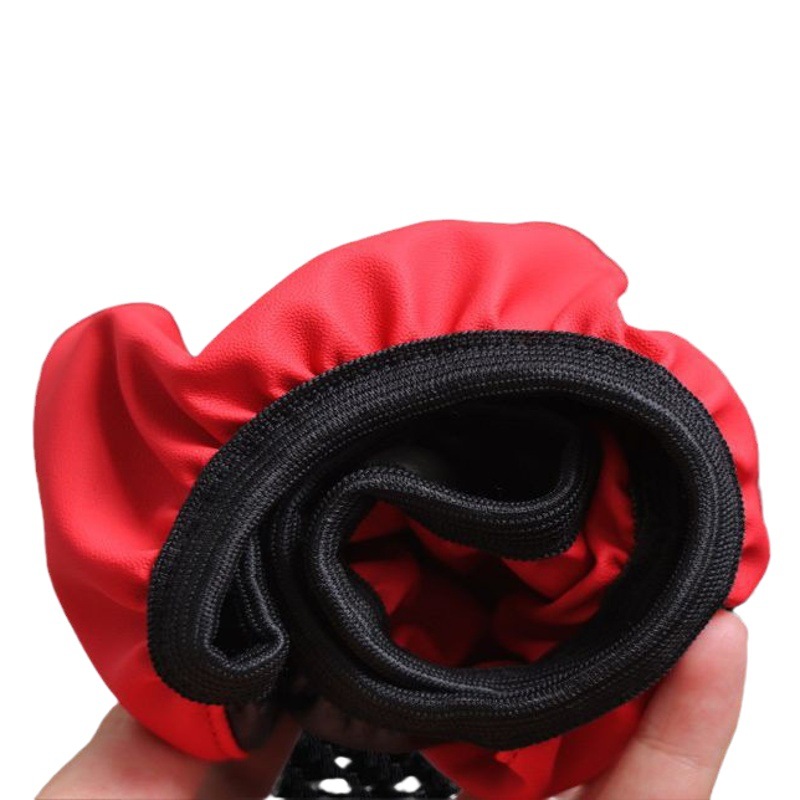 Cross-border e-commerce explosions car steering wheel cover without inner ring elastic carbon fiber leather four seasons universal handle cover wholesale