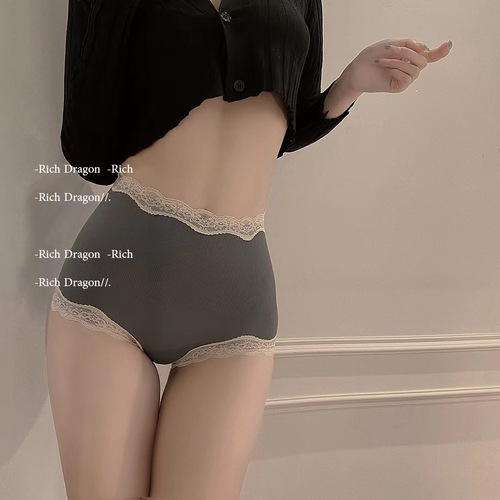 [Tummy Control Expert] Retro High Waist Belly Controlling Lace Panties Sexy Panties Pure Desire Menstrual Pants Girls’ Pants