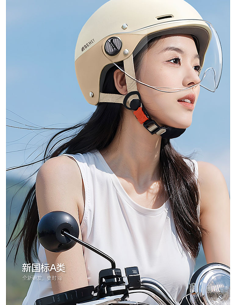 Electric Motorcycle Helmet Scooter Half Helmet Summer Lightweight