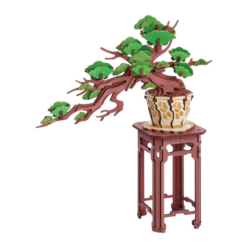 Ruo To Ruo Ke Modelo de moldeo por inyección de metal ensamblado de madera Rompecabezas tridimensional hecho a mano Regalo de juguete de montaje difícil