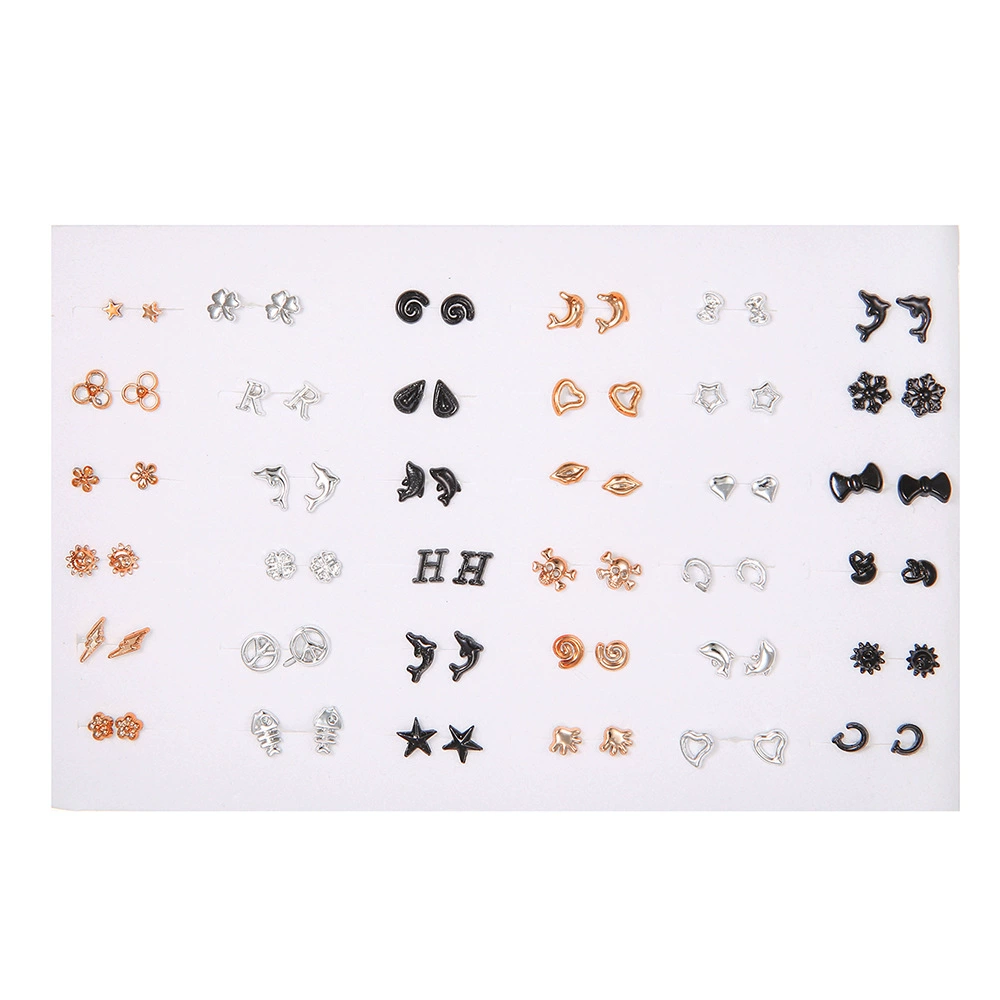 Д Earrings, fashionable lanyard holder, 100 pair, Korean style, simple and elegant design