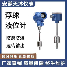 定制浮球液位计不锈钢防腐防爆4-20mA浮球液位变送器控制器连杆
