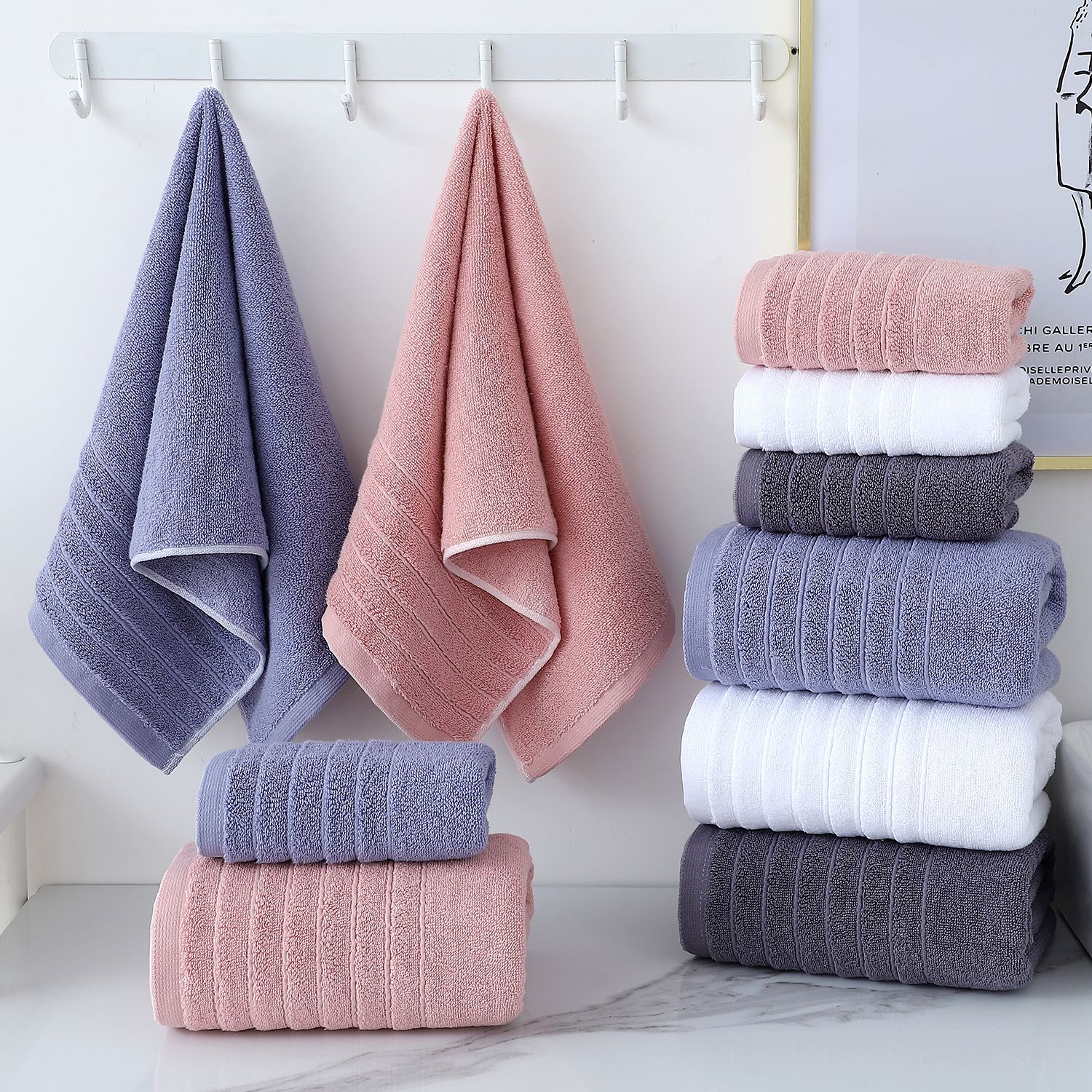 Toallas de algodón gruesas para adultos absorción de agua toallas faciales de algodón no se pierden pelo suave regalos toallas bordadas