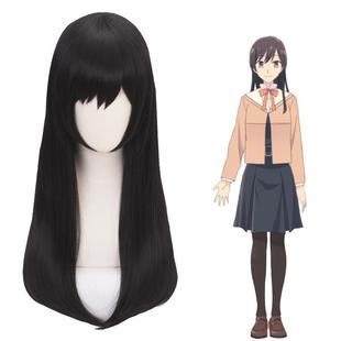 Lord Shengda cosplay wig Original God Amber Brown two sides turn up shape long straight hair