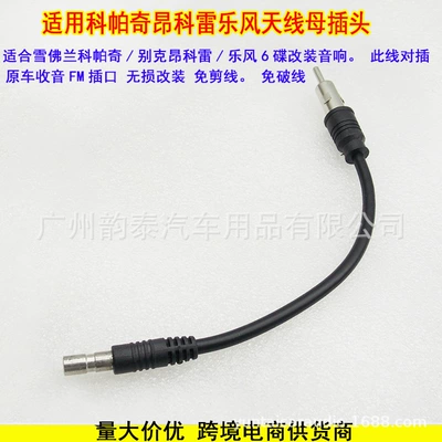 Suitable for Chevrolet Captiva and Encore Injection-Molded Head Unit Audio Modification Fm Radio Antenna Adapter (Other Car Video) - straight-head