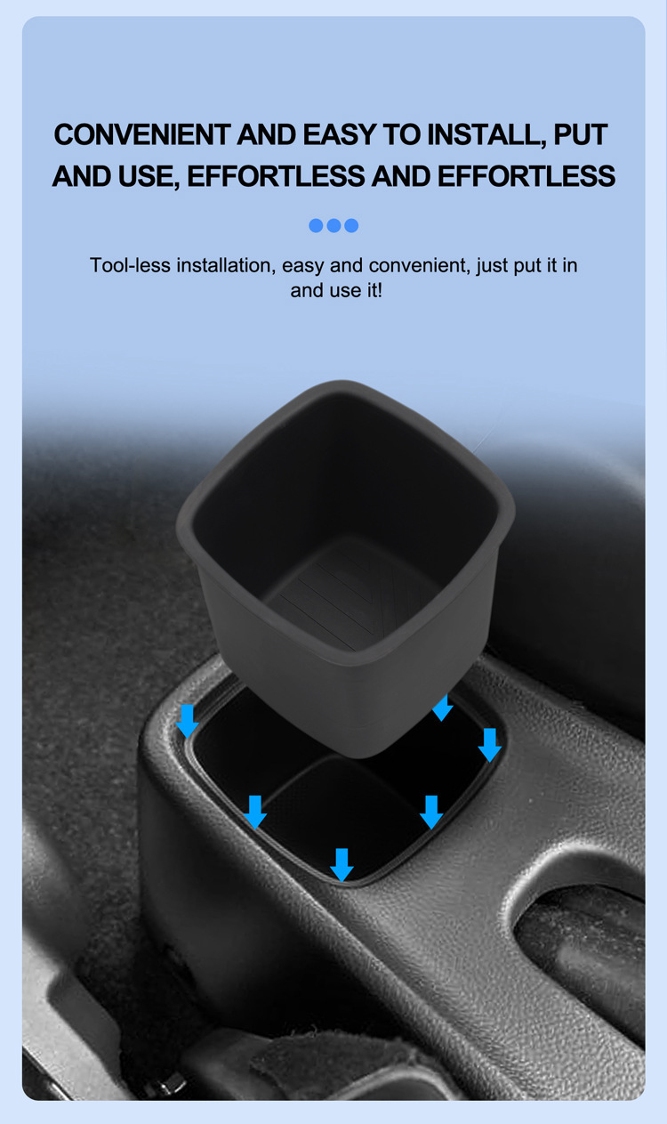 Suitable for 16-24 Models of Suzuki Swift, Rear Center Console Cup Holder Cover, Swift Silicone Anti-Slip Mat, Car Accessories Modification