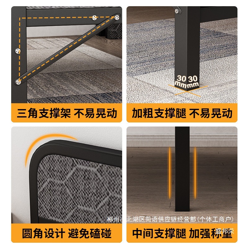 Fábrica directa de cama plegable simple cama acompañante doméstica simple cama de hierro siesta cama de dormitorio placa dura cama de almuerzo cama