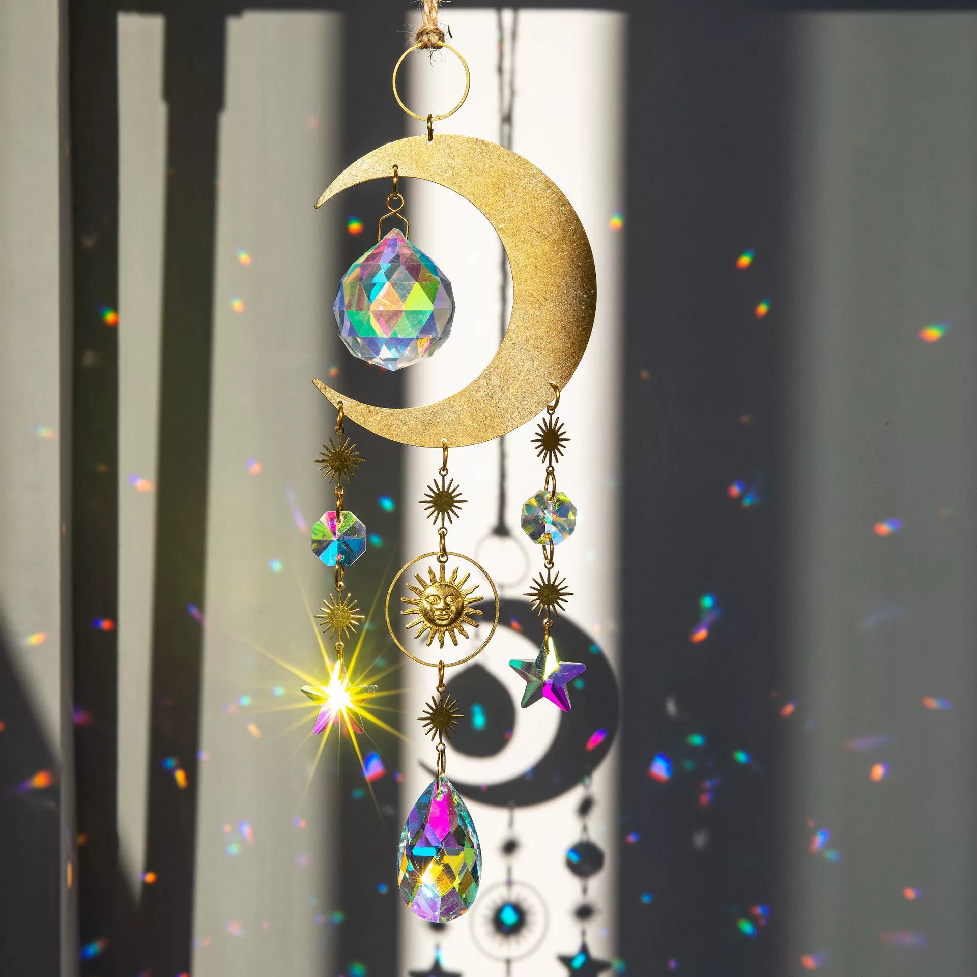 Simple Style Star Moon Water Droplets Artificial Crystal Pendant Artificial Decorations display picture 5