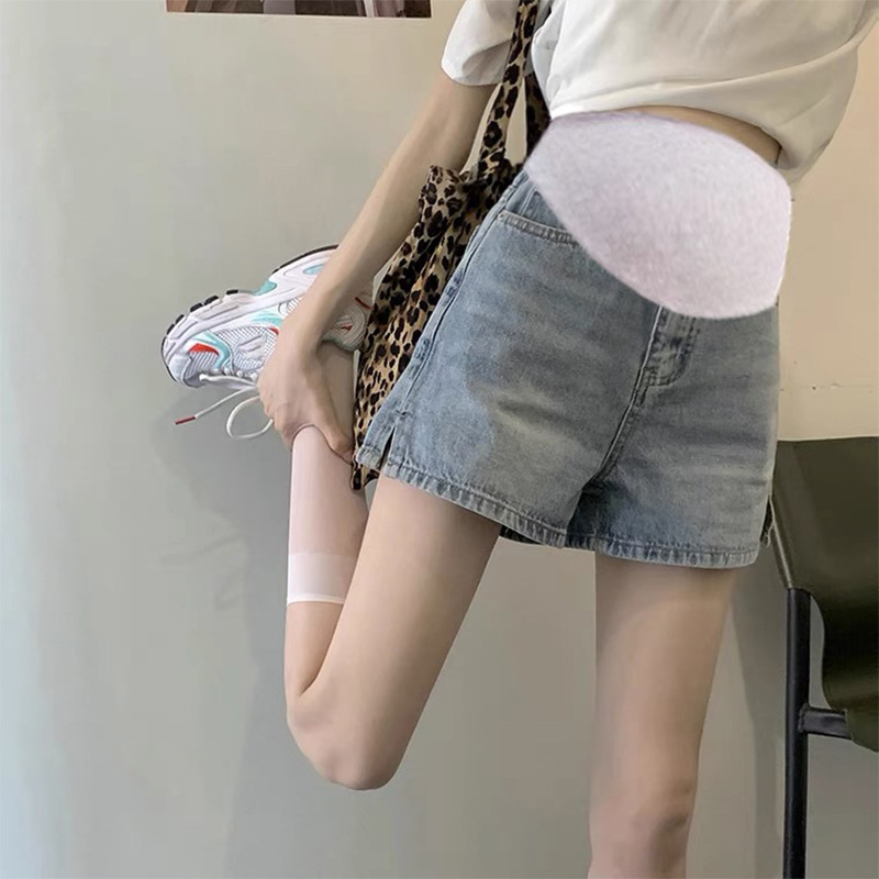 Maternity Denim Shorts for Summer, Maternity Pants, Maternity Jeans, Summer Wear, Hot-Selling, in Stock, Dropshipping Available