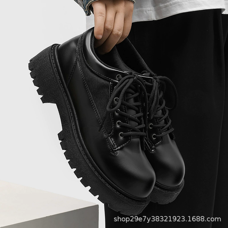 2025 весна и лето новый британский стиль повседневный дикий дерби обувь мужская обувь ретро высокая обувь модная кожаная обувь мужская