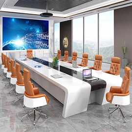 培训会议桌长桌烤漆简约现代商贸直销洽谈会议桌感科技时尚大型会