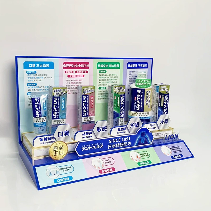 Acrylic toothpaste, convenience store, checkout, table stand, custom-made