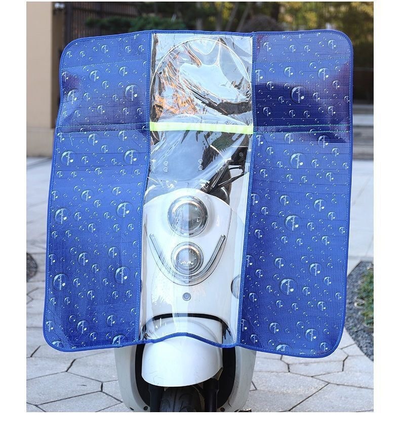 Windshield specifically designed for electric scooters, featuring high-definition, high-transparency, and waterproof rain film. Provides heat insulation, wind protection, and rain cover for summer rid