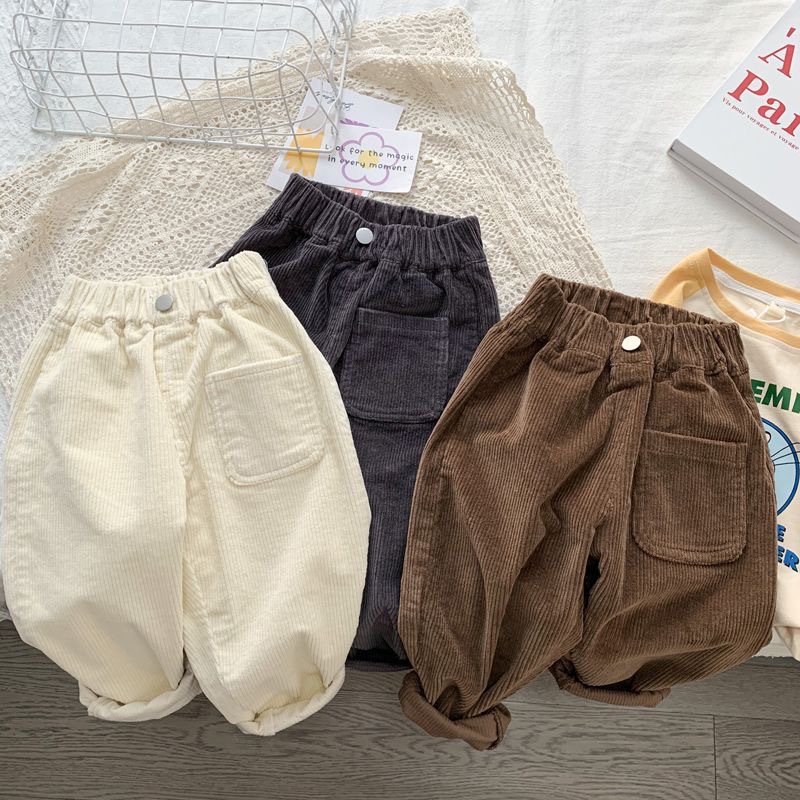 Corduroy children's trousers for boys