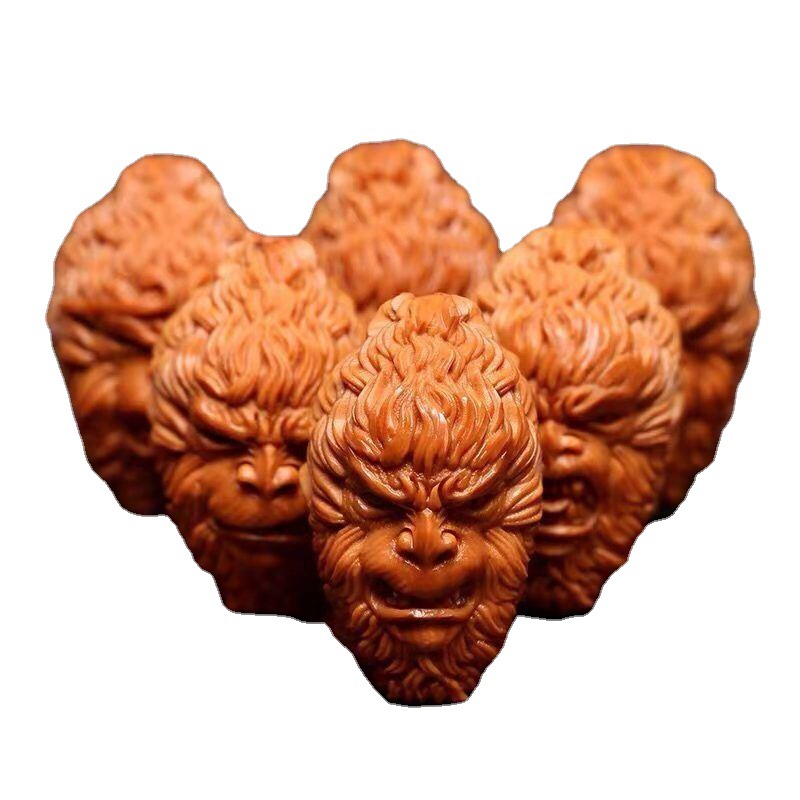 Olive Nuclear Carved Bracelet Men's Monkey King Awesome Bracelet Nuclear Carved Olive Nuclear Hand Carved Literary Play