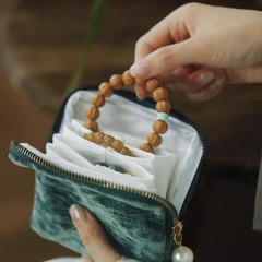 女性のジュエリー収納多層ブレスレットペンダントリングポータブル旅行ジッパーバッグ中間層ジュエリーバッグ
