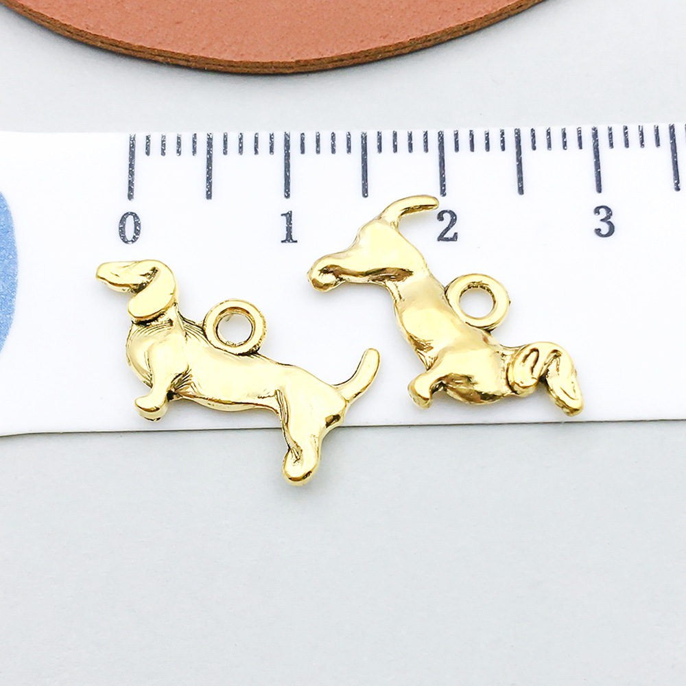 고대 금 긴 개 1마리-0.8g-10*18mm-20563
