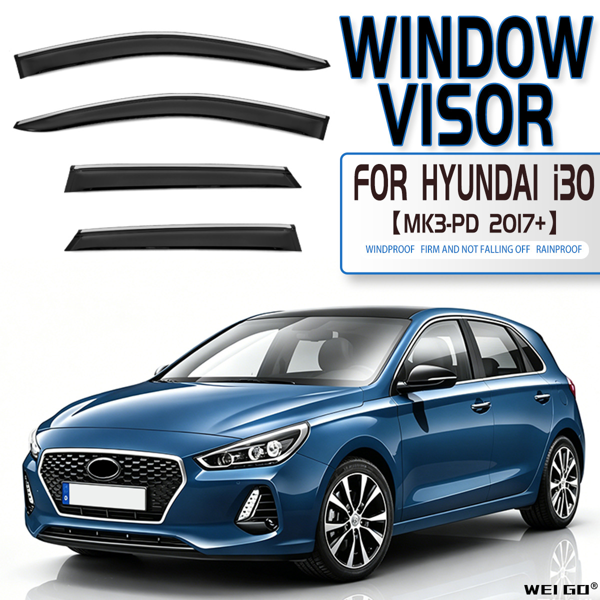 Suitable for Hyundai I30 Elantra Touring Window Visor Rain Shield