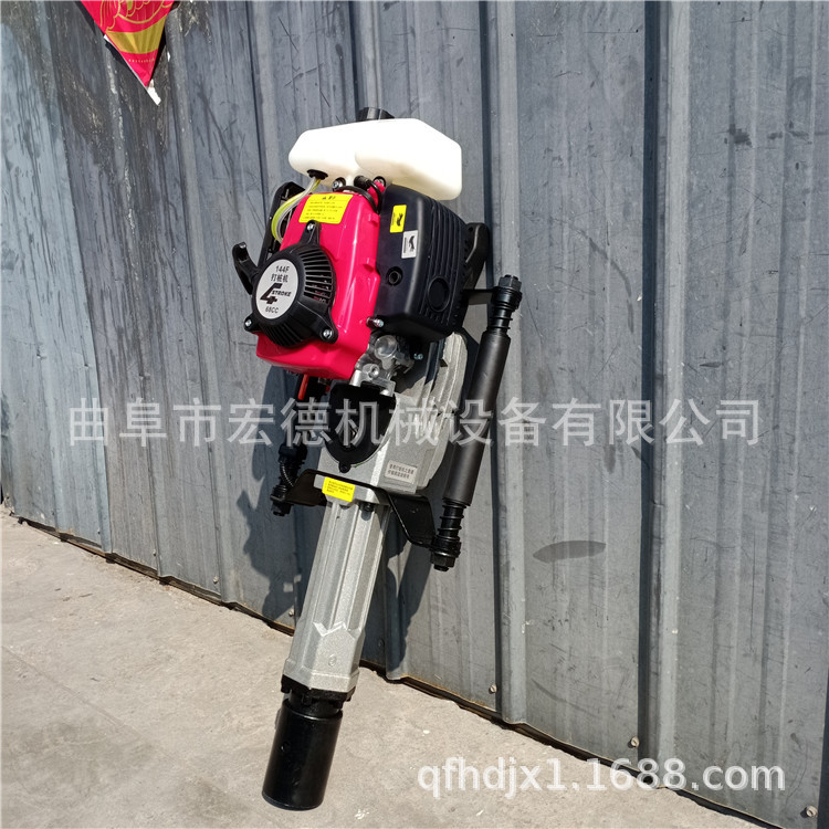 铁路边栽桩机 手提式角铁打桩机 750型葡萄架汽油打桩机