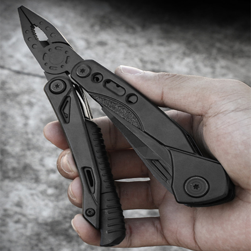 户外折叠钳子打火石口哨求生便捷多功能工具钳野营多功能刀钳组合