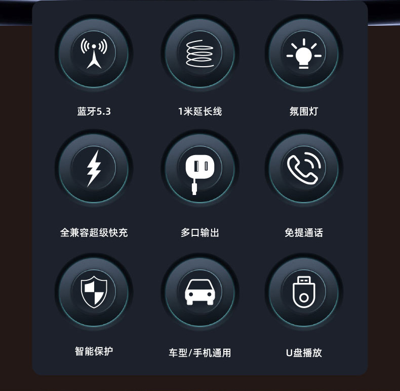 Factory direct new car bluetooth player fm transmitter with line QC3.0PD30W car fast charge