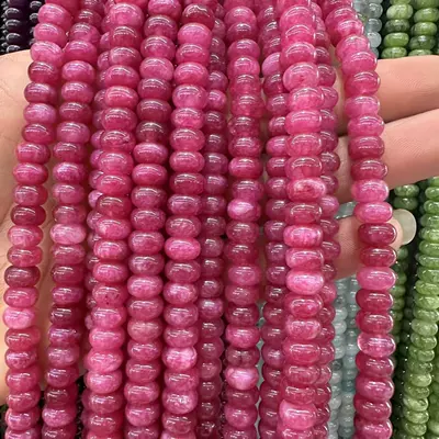 Zərgərlik ara hissələri — this finished product separation beads - rose-red-pattern-58mmabout-70-80-pieces-white-stone-optimized