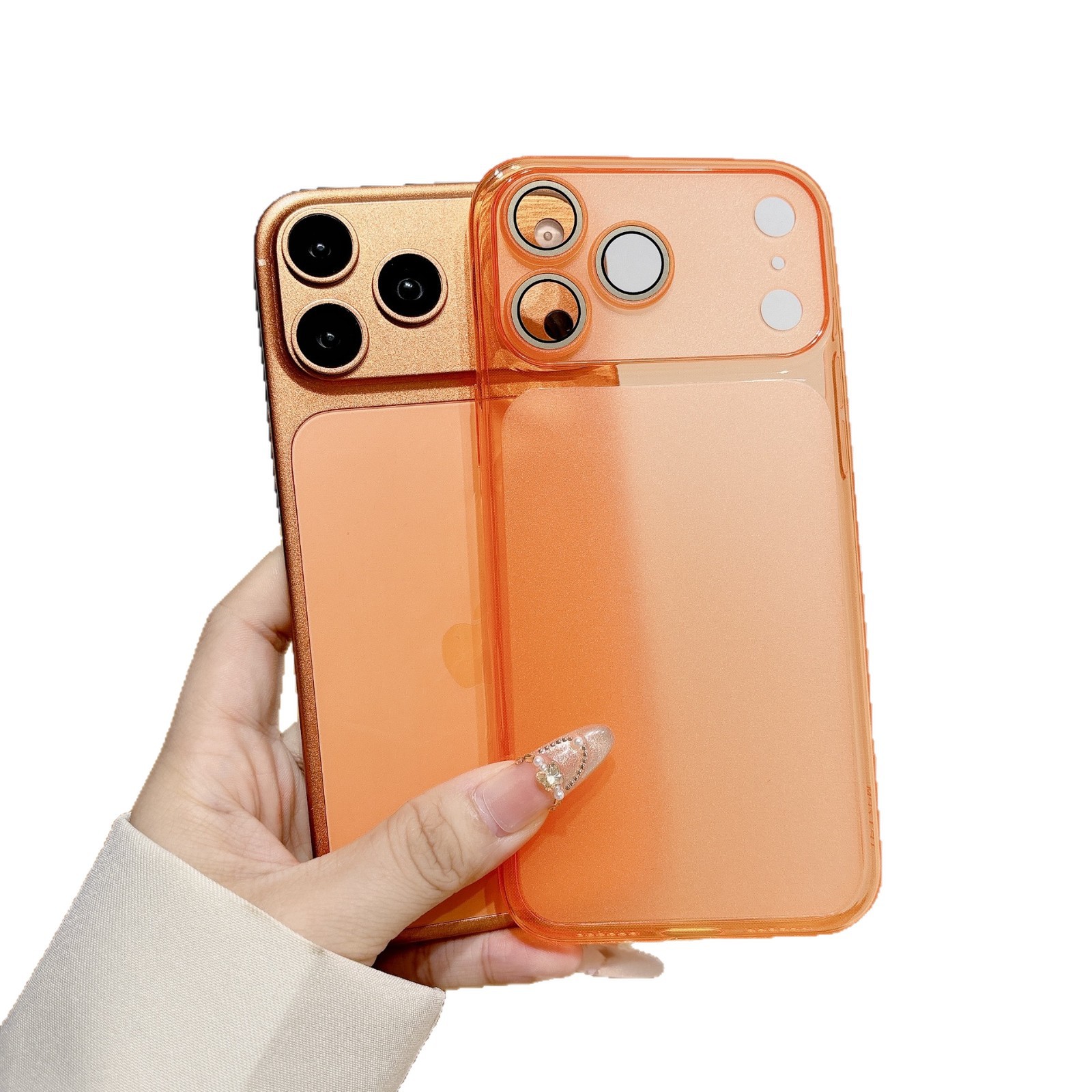 Gran película de lente de ventana para iPhone17PROMAX caso de teléfono 15 manzana 16 esmaltado ultra delgado caso suave transparente