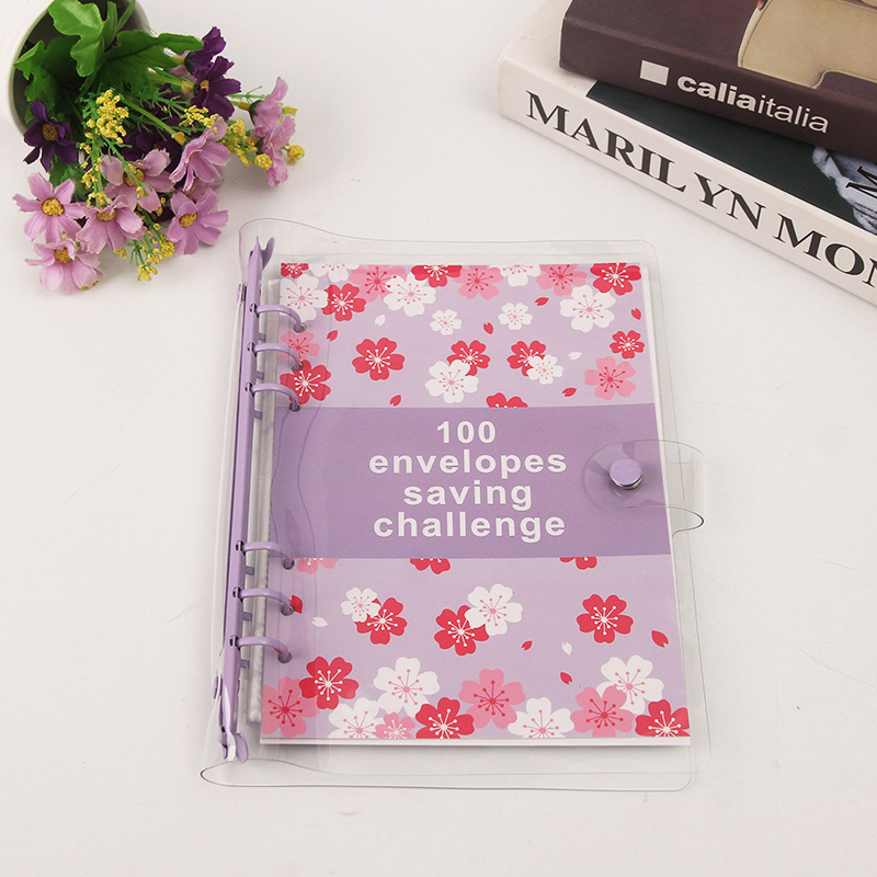 Purple cherry blossom purple clip