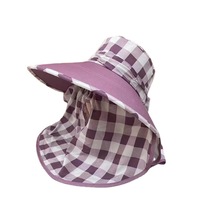 下地干活防曬帽子夏季農活紫外線大檐遮臉口罩騎車女采茶遮陽帽干