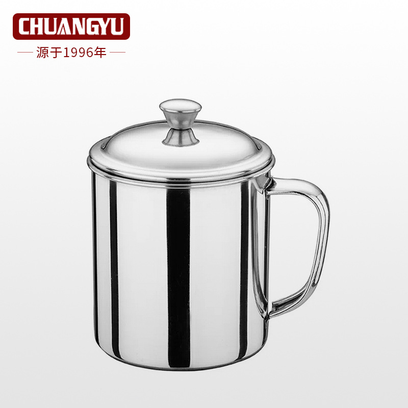 Year- Stainless steel Cup children Brush teeth Cups With cover to work in an office teacup Gift customization