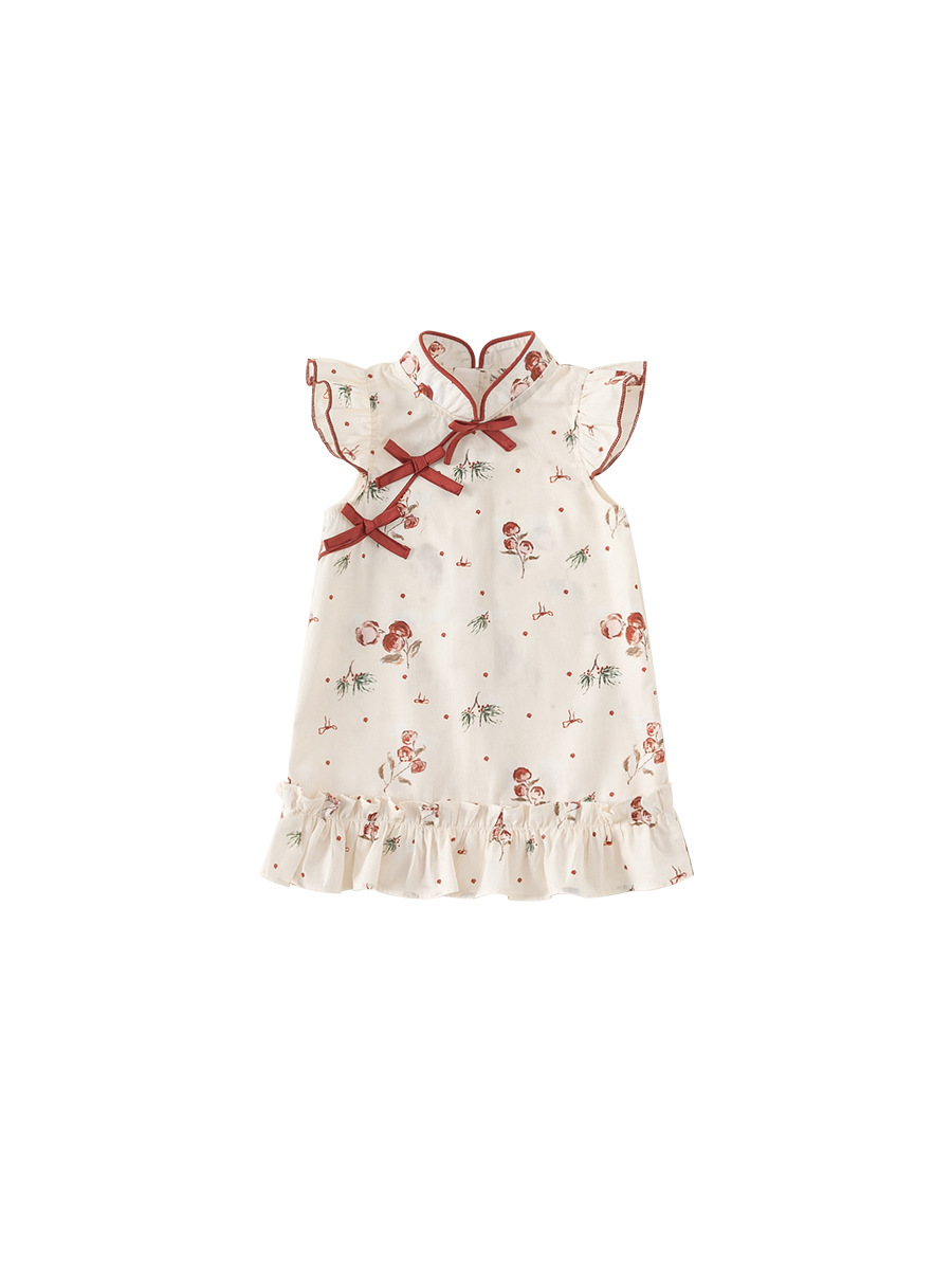 Youbao ropa para niños verano nuevo estilo vestido largo para niñas vestido de niños con estampado de lazo lindo image 6