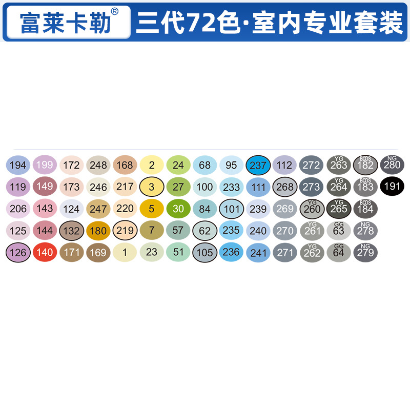 Xiupu Fule Kaler tres generaciones de rotuladores de cabeza suave alcohol aceite arte suave prueba de arte especial pluma importada