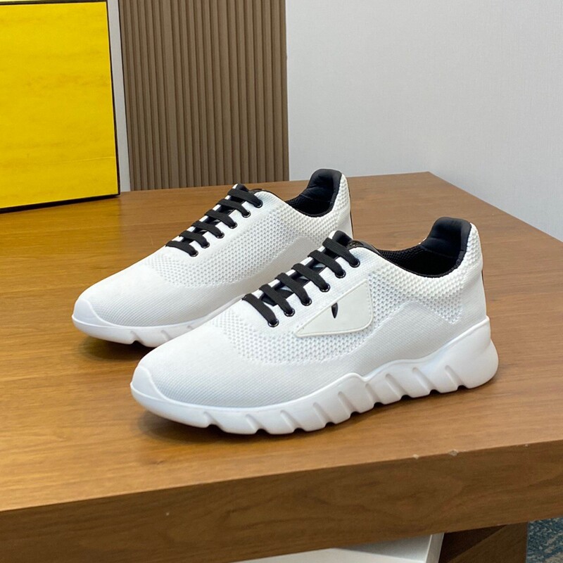 Top Edition Trendy Brand High-end Flying Woven Mesh Shoes Men's Summer Breathable Slip-on Casual Sports Knitted White Shoes Men's Trendy