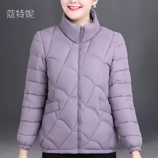 [Petal thickened down cotton jacket] Purple