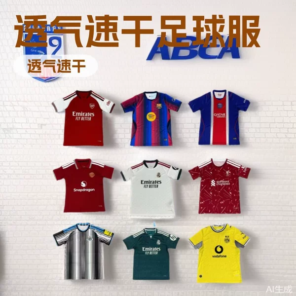 2026 fan football team jersey short-sleeved top cross-border season Real Madrid Barcelona Paris Arsenal fan edition