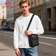 百搭休闲真皮单肩包高档外贸新款男士斜挎包潮流百搭户外便携挎包