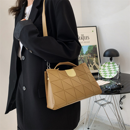 Trendy rhombus girl bag  new trendy style single shoulder underarm bag fashion bucket crossbody bag women's bag