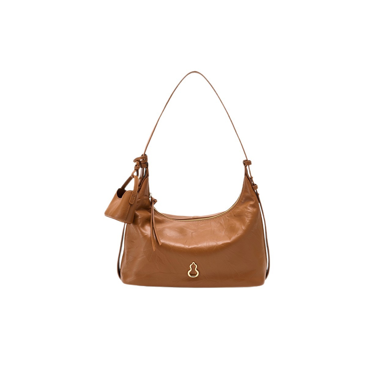 Banpo New Gold Yuan HOBO Underarm Bag Top Grain Cowhide Soft Leather Minimalist Versatile Commuter Crossbody Bag for Women - Thumbnail 5