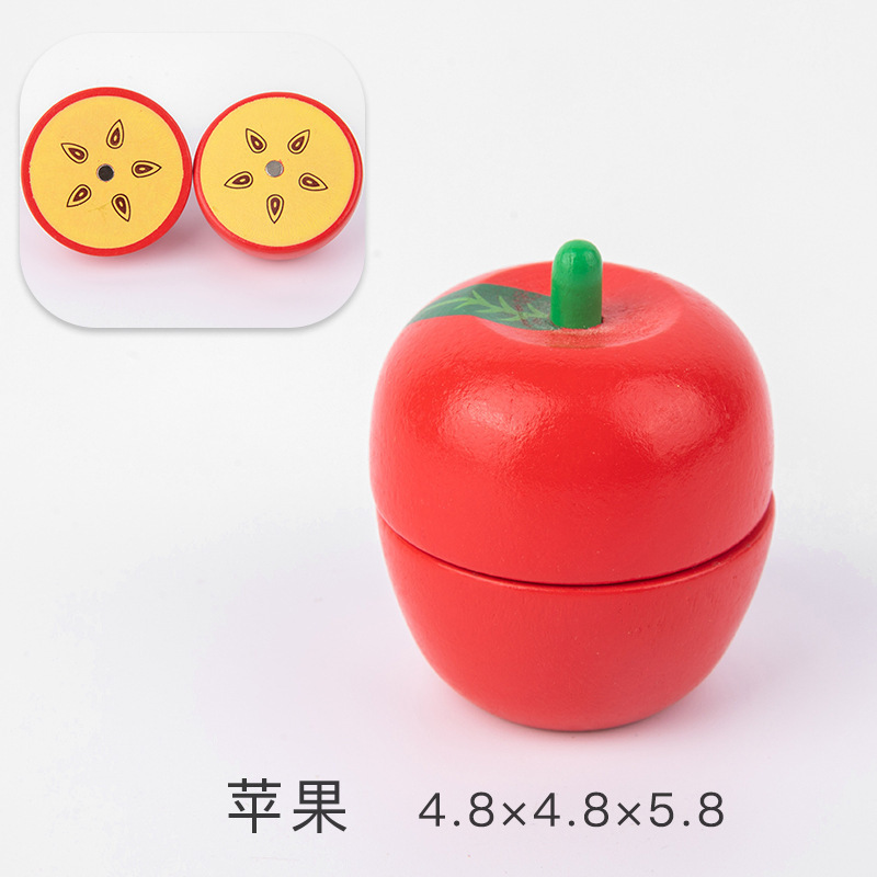 Los niños juegan casa cocina juguetes madera magnética verduras y frutas cortar madera frutas y verduras a granel traje al por mayor