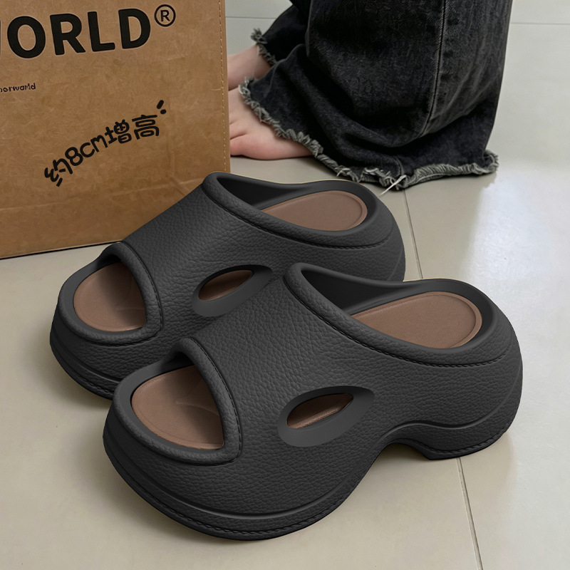 High-Heeled Slippers for Women 2026 New Summer Outdoor Wear Thick-Soled Height-Increasing Non-Slip Eva Soft-Soled Sandals for Small People High-Heeled Slippers for Women 2026 New Summer Outdoor Wear Thick-Soled Height-Increasing Non-Slip Eva Soft-Soled Sandals for Small People