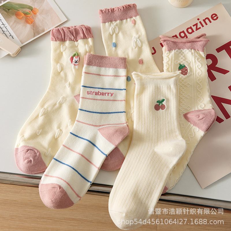 Nuevos/hombres y mujeres opcionales Otoño e Invierno hombres y mujeres medias altas medias blancas calcetines invisibles calcetines florales lindos