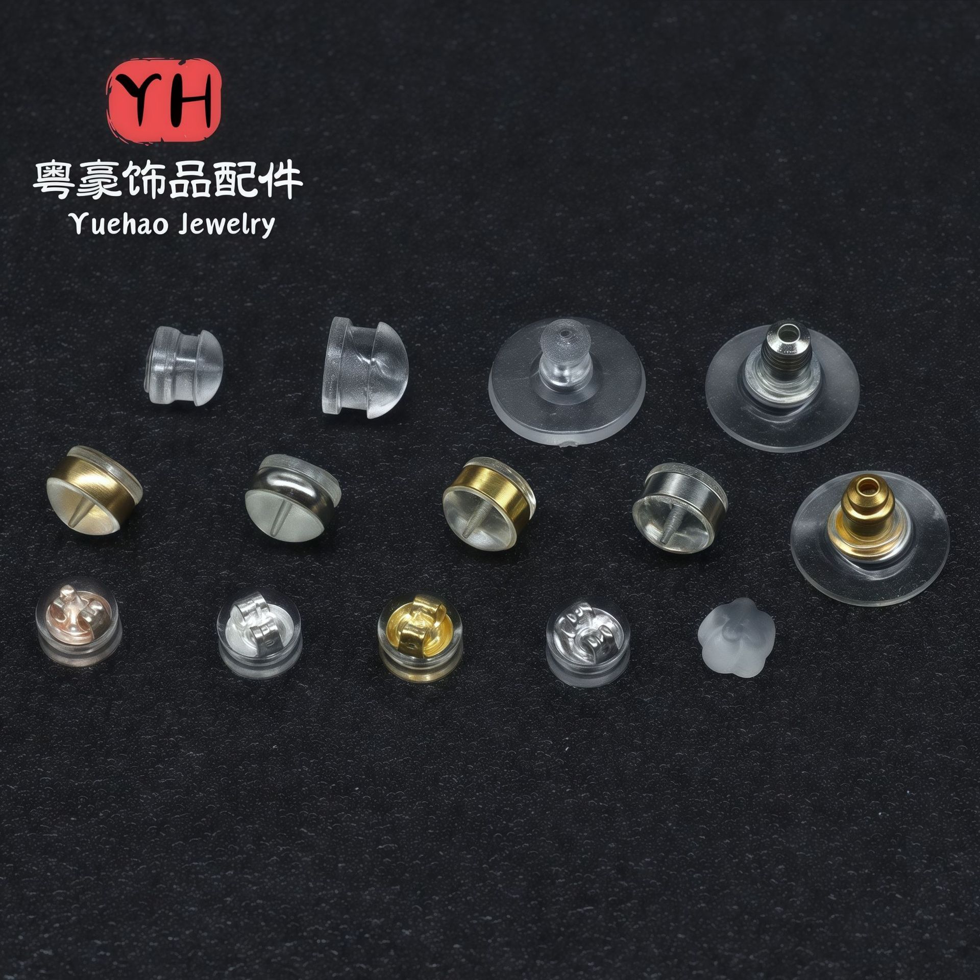 Diy Earrings Accessories 18k Real Gold Electroplating Transparent...