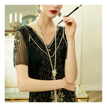 Classic多色珍珠打结项链 韩版毛衣链 欧美跨境 时尚饰品 F1080