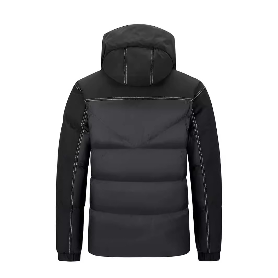 Vêtements pour hommes grande taille manteau en coton chaud décontracté plus velours épaissi multi-poches manteau en coton à capuche amovible_voghion.com