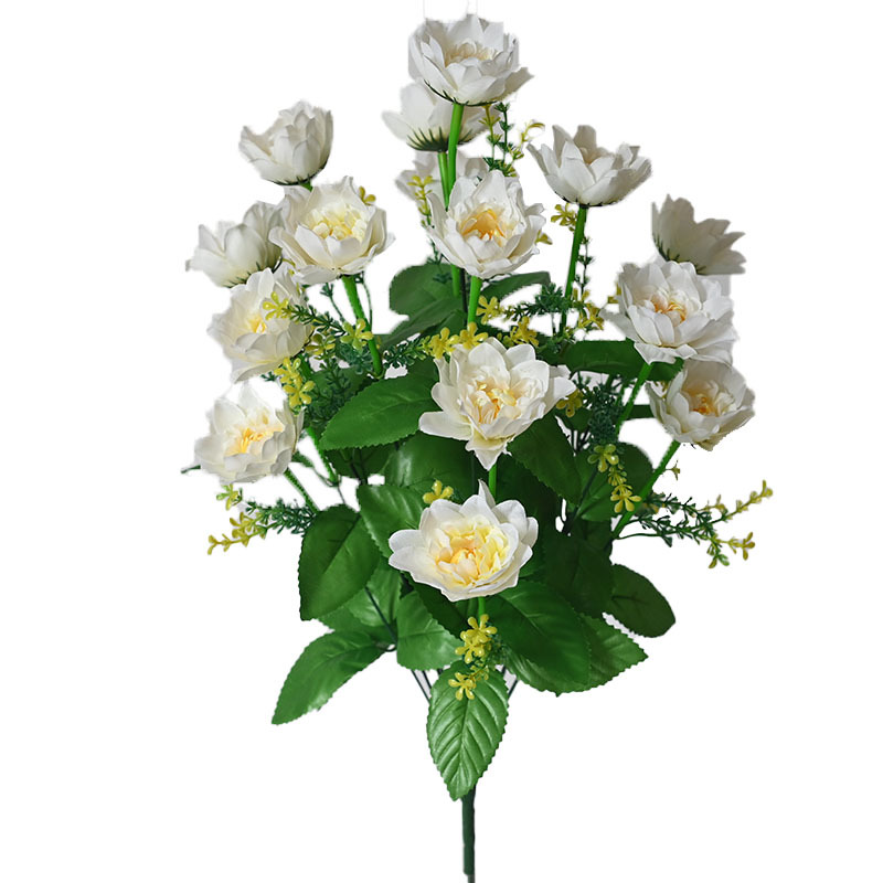 Flores simuladas 18 flores peonía cama de flores mixtas decoración de boda decoración de la sala de estar flores falsas ramo