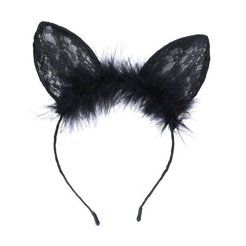 Japanese and Korean fox ear headwear neck bell collar cat ears sexy bunny girl lace rabbit ears headband